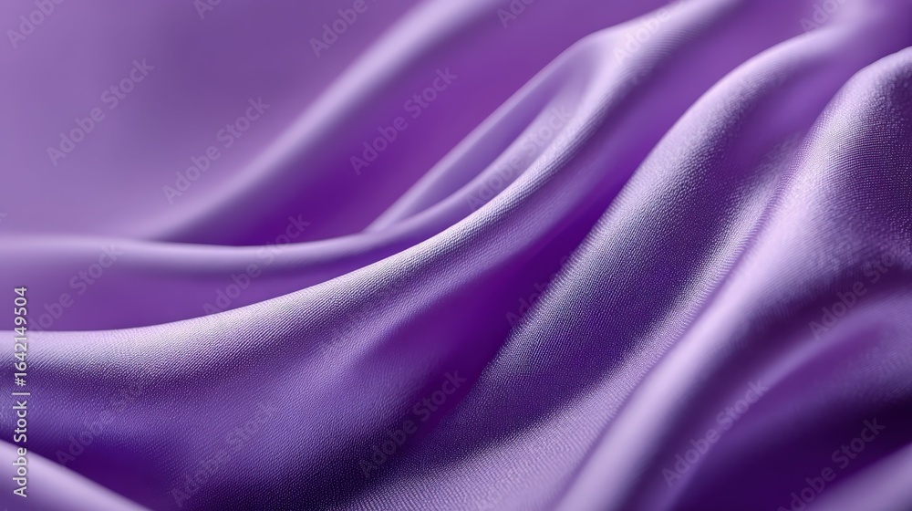 Obraz premium Elegant Purple Silk Fabric Waves: Soft Textile Texture for Fashion and Design Background