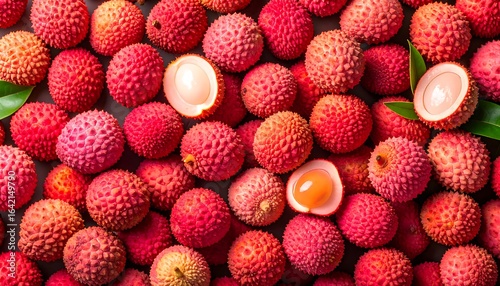 Fresh lychees, close-up