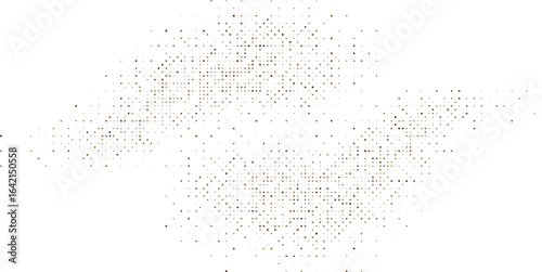 Abstract golden glitter confetti background with sparkling dots forming a geometric halftone pattern Modern luxury festive vector illustration