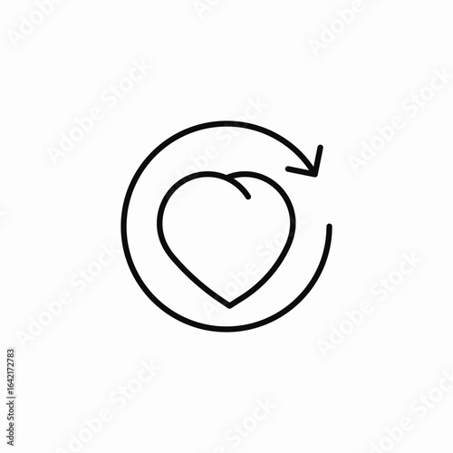 heart cycle icon sign vector