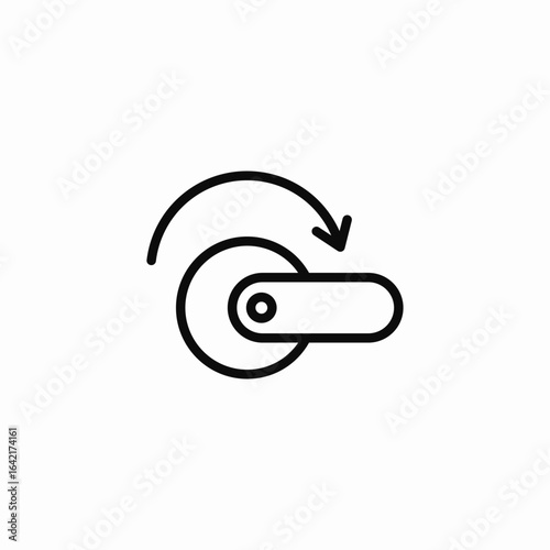 knob turning icon sign vector