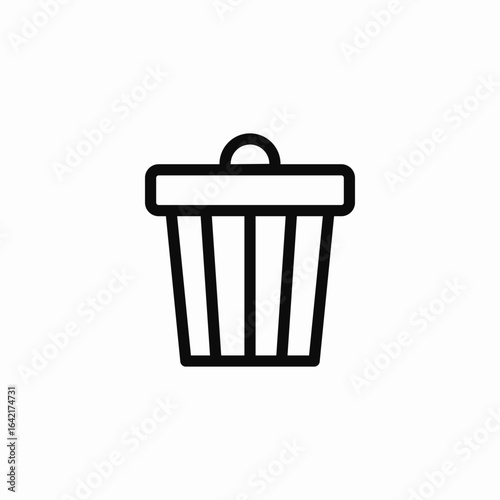 waste can icon sign vector