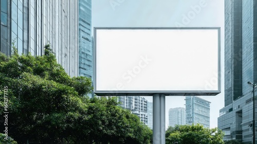 Wallpaper Mural Blank Billboard Mockup in Urban Setting: Modern City Advertising Space for Marketing Campaigns Torontodigital.ca