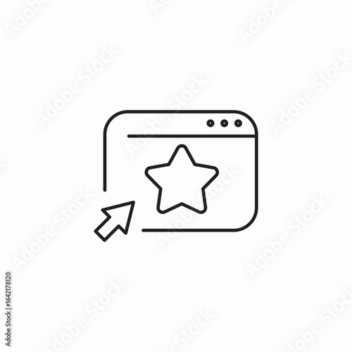 favorite page icon sign vector
