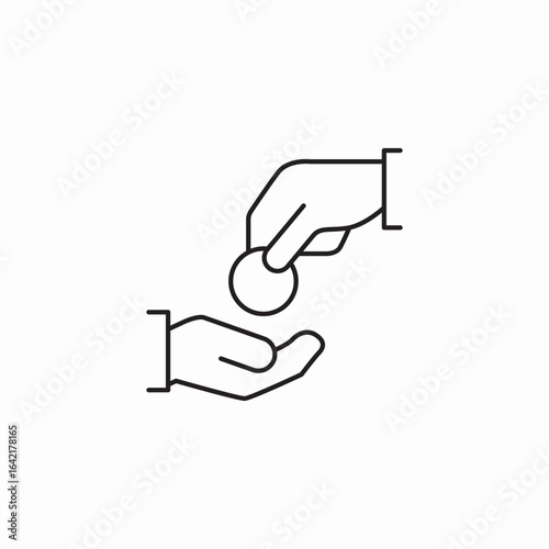 financial donation icon sign vector