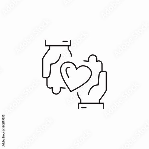 sharing love icon sign vector