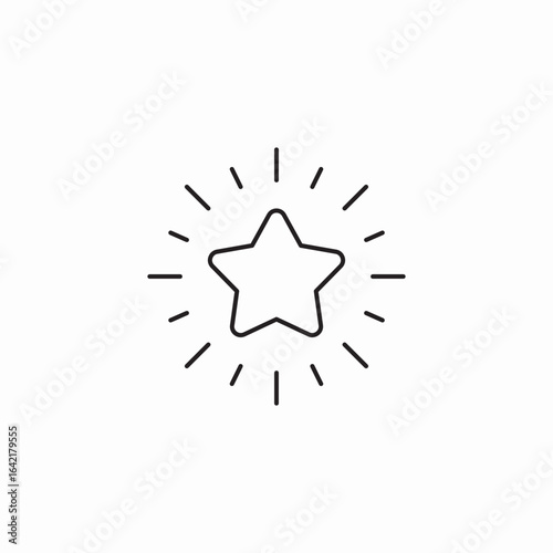 shining star icon sign vector