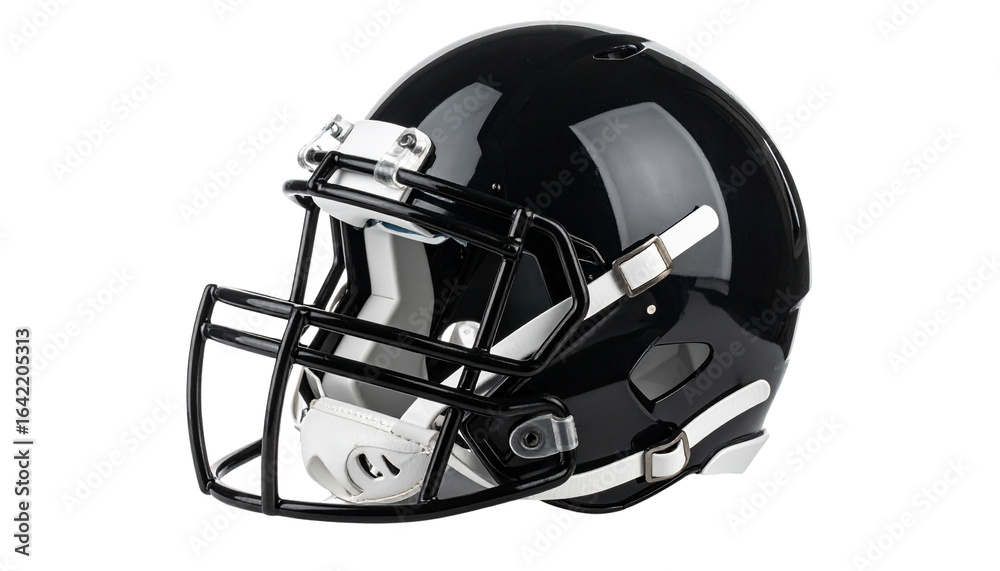 Naklejka premium American Football Helmet PNG, Realistic Sports Safety Gear, Transparent Background, Rugby and Football Equipment