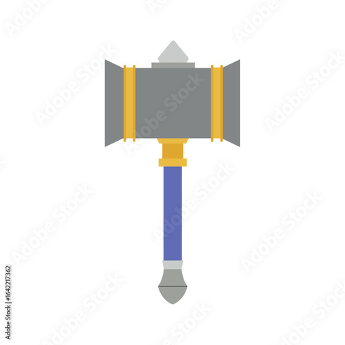 Medieval War Hammer Weapon. Vector