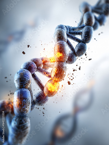 DNA Molecule Structure Science Biology Genetics Research Laboratory Helix Chain Atom Microscopic Chemical Synthesis Evolution Life Information Organic 