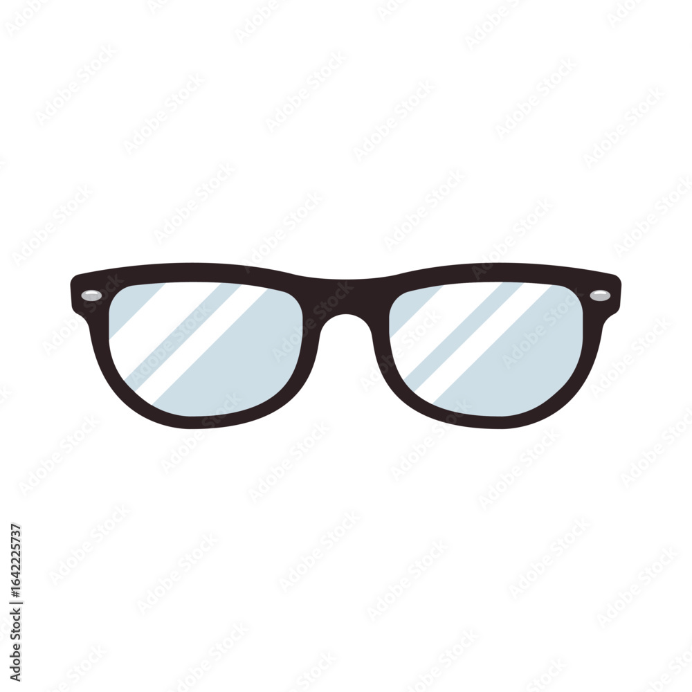 Fototapeta premium Black frame eyeglasses. Vector