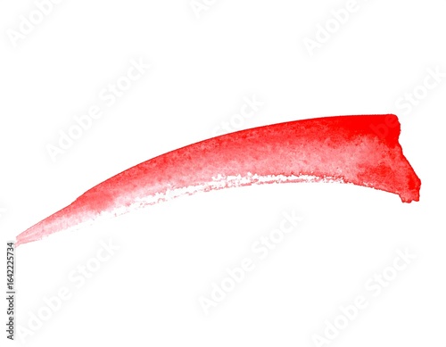 Red watercolor stroke