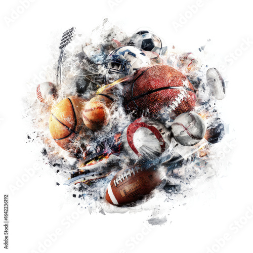 Explosive sports equipment collision