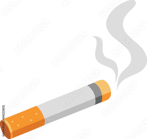 Cigarette Icon for Smoking and Health Awareness