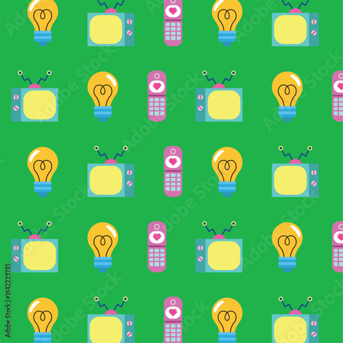 Gadgets and ideas pattern. Vector