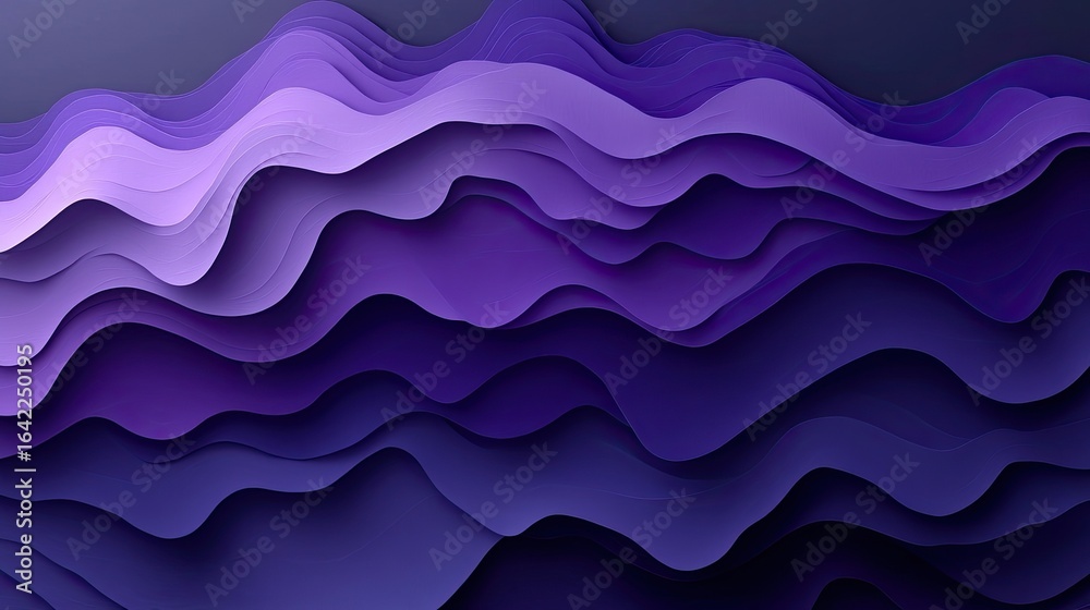 Abstract purple layered waves background illustration for modern design projects Abstract purple layered waves background illustration for modern design projects