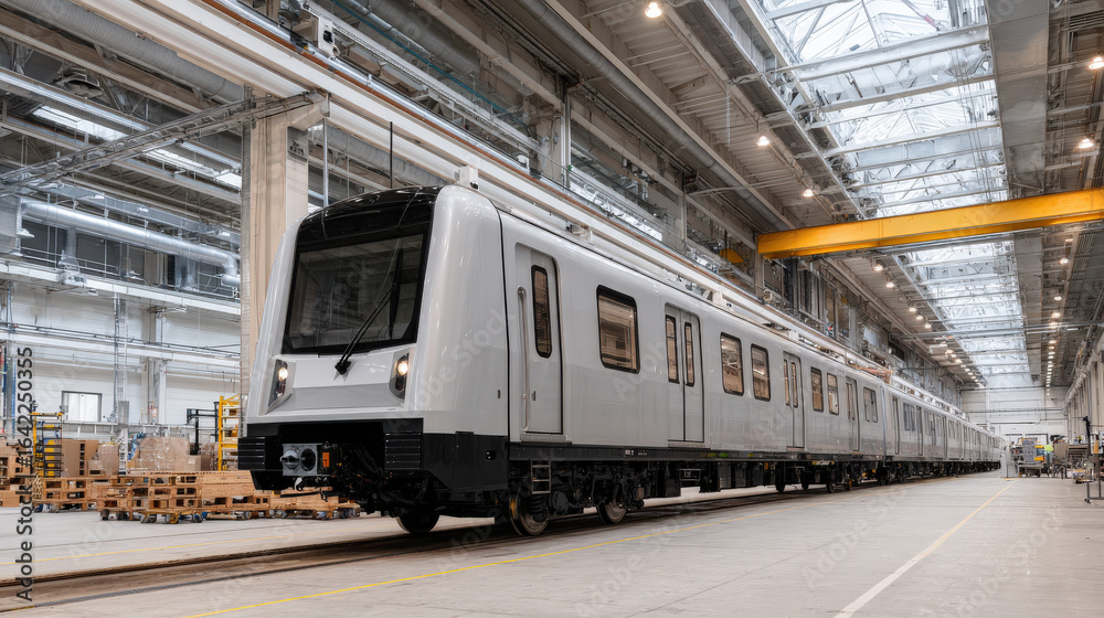 modern production line efficiently assembles autonomous trains in stateoftheart factory modern production line efficiently assembles autonomous trains in stateoftheart factory