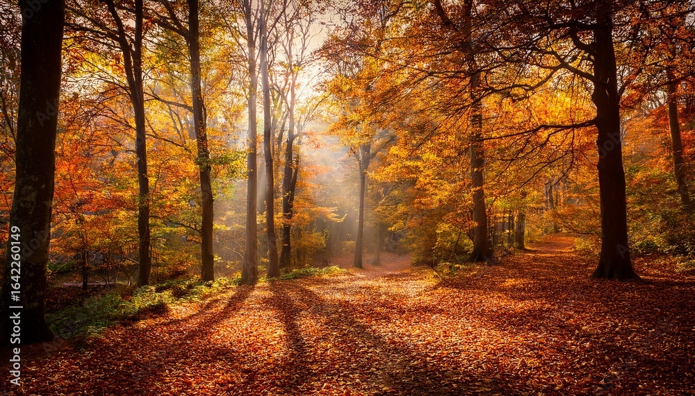 Obraz premium autumn in the forest ai generated