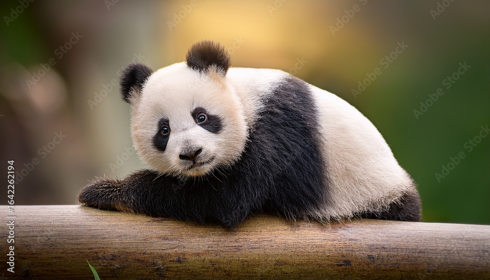 Naklejka premium adorable panda cartoon illustration