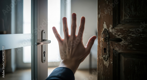 Hand Reaching for a Door, Concept of Choice and Opportunity