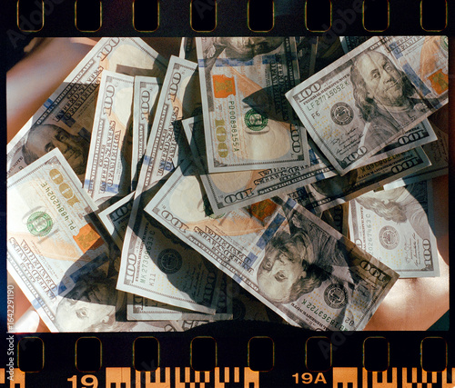 Pile of Money on Film 