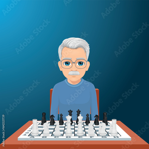 boy ready to play chess