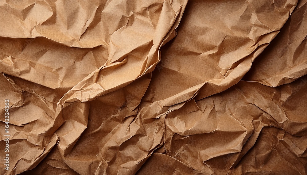 Obraz premium crumpled brown paper background