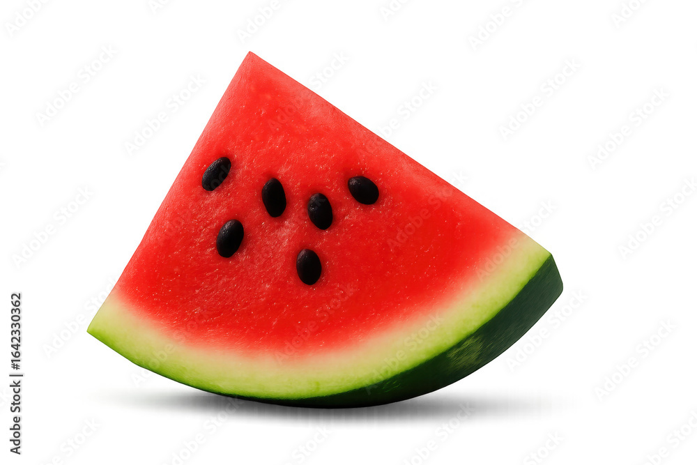 Slice of juicy ripe watermelon isolated on transparent background Slice of juicy ripe watermelon isolated on transparent background