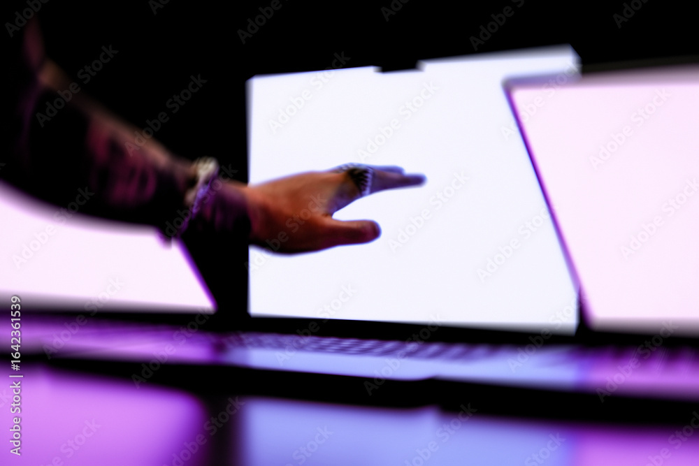 © Jakub and Jedrzej Krzyszkowski/Stocksy - Cyber Touch in Neon Interface