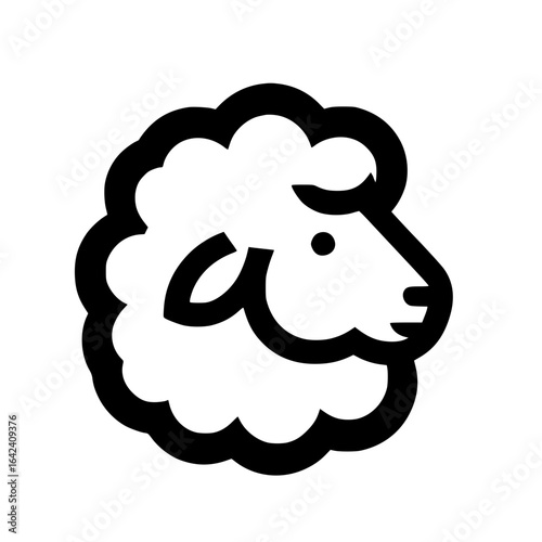 Simple sheep logo silhouette