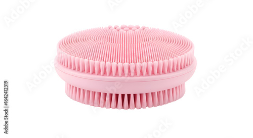 Wallpaper Mural Pink Exfoliating Brush Shows its Bristles and Circular Design on Transparent Background Torontodigital.ca