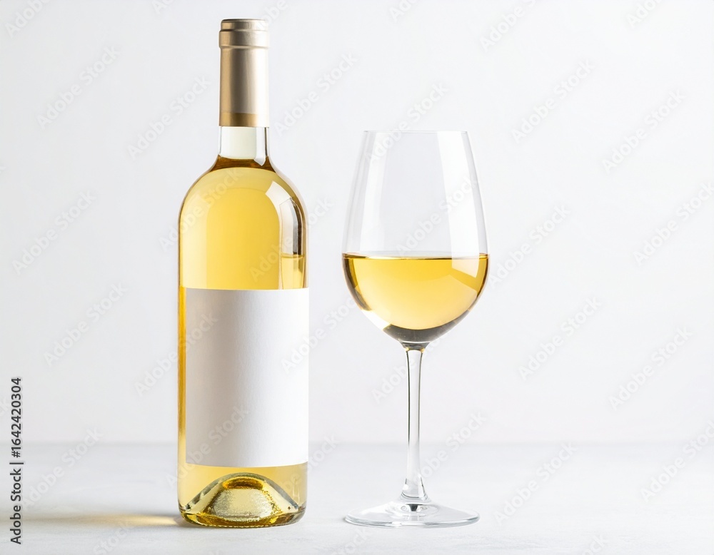 Fototapeta premium Wine Bottle Label with Blank Space for Text