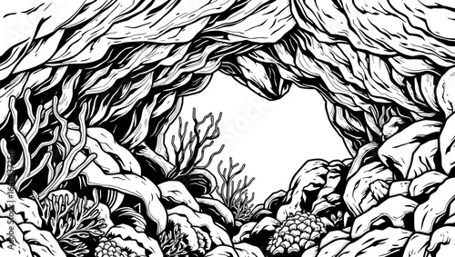 Underwater Coral Cave