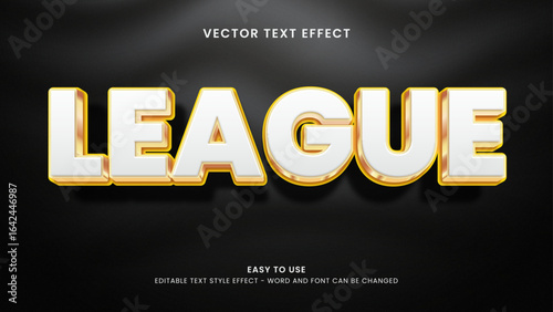 league editable text effect