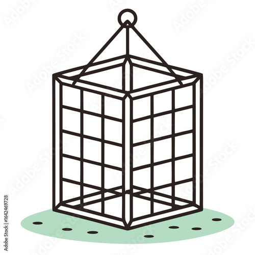 Aether grid suspended grid silhouette.