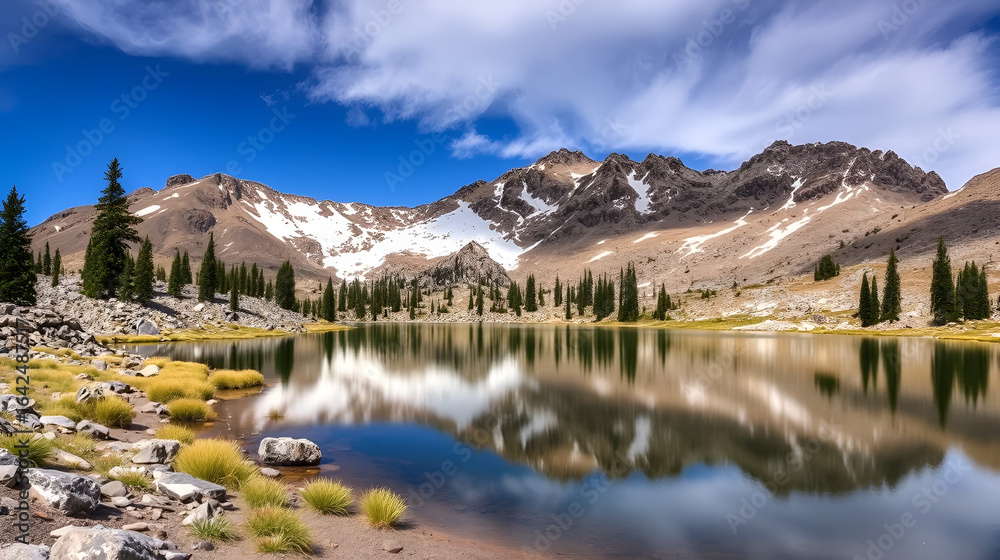 Obraz premium Dingleberry Lake, John Muir Wilderness, Sierra Nevada Mountains