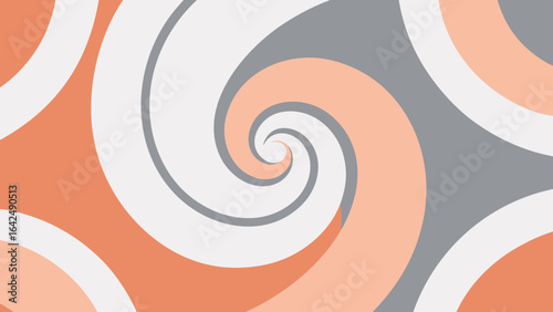 Abstract Swirl Pattern in Peach Gray and White background graphic
