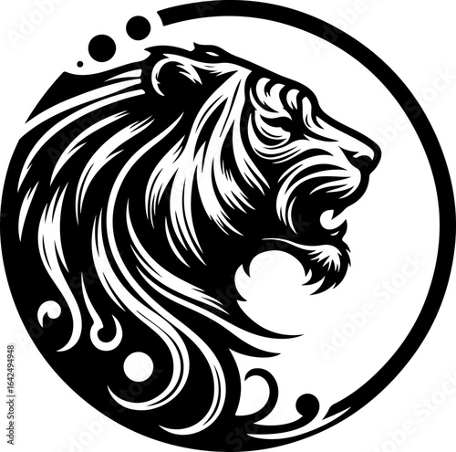 sketch vector illustration image design icon logo symbol tiger head abstract modern classic king of the jungle