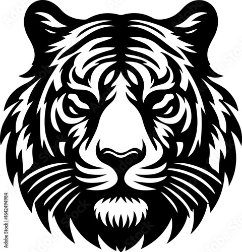 sketch vector illustration image design icon logo symbol tiger head abstract modern king of the jungle 