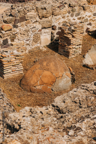  Broken amphora in ancient Roman site of Nora