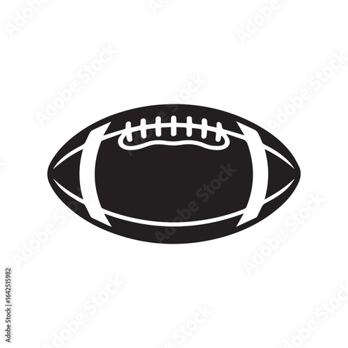 American football silhouette vector illustration on transparent background