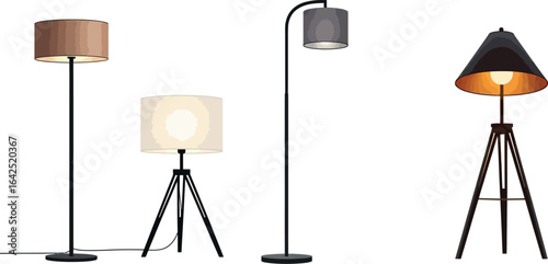 Collection of Modern Floor Lamps with Varying Styles