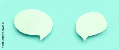 Blank speech bubbles on tur...