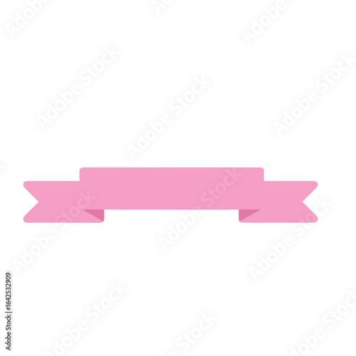 Wallpaper Mural Flat style straight pink ribbon banner, ideal for labels, decoration, announcements, and celebratory themed vector illustrations. Torontodigital.ca