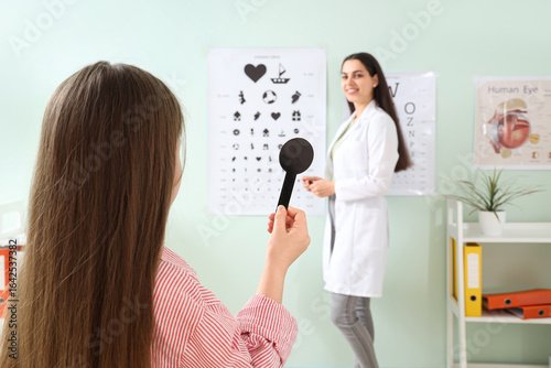 Little girl with occluder c...