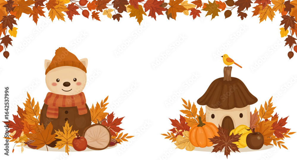 Fototapeta premium Autumn background 