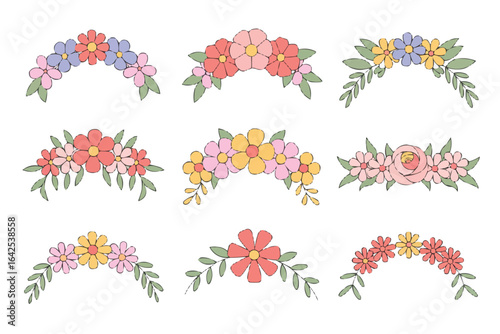 Diverse Collection of Floral Headbands flower crown