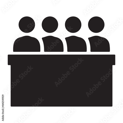 Courtroom vector on white background