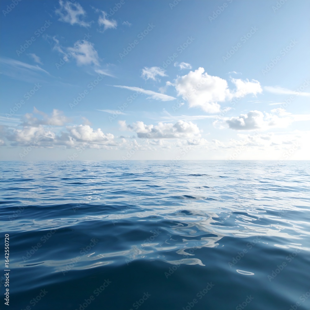 Fototapeta premium Calm ocean, bright sky