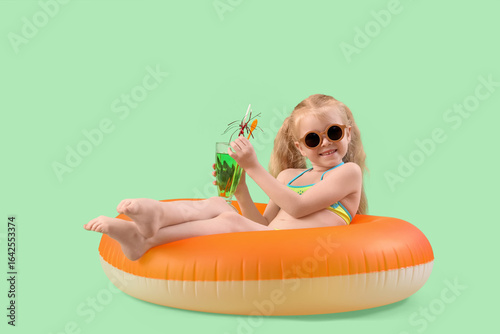 Cute happy little girl in s...
